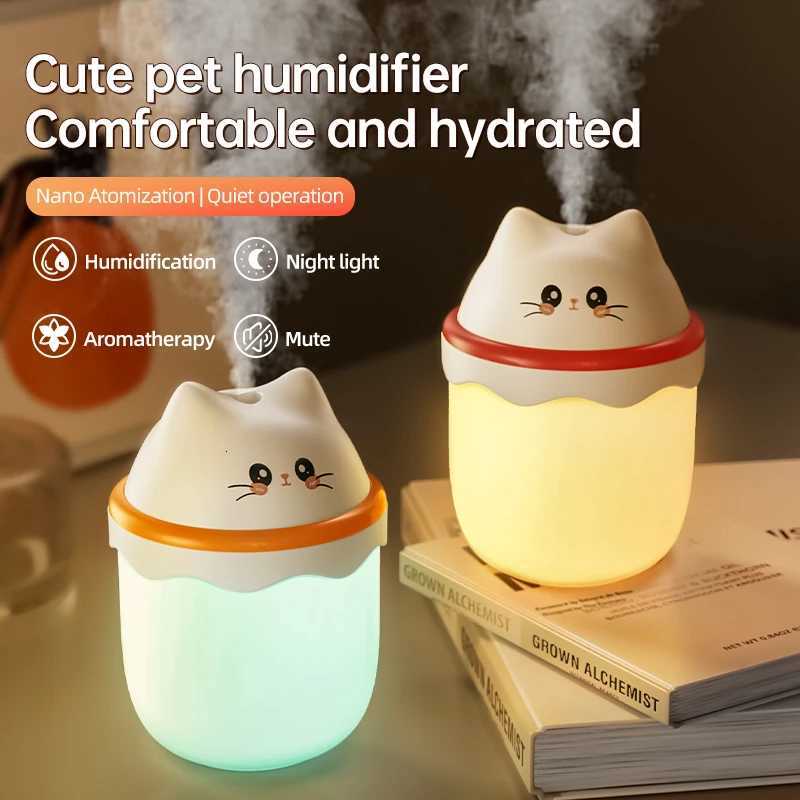 Cute Pet Humidifier Desktop He Mini Spray Hydrator Atmosphere Night Light Off Portable Cold Fog For Travel Bedro C251204