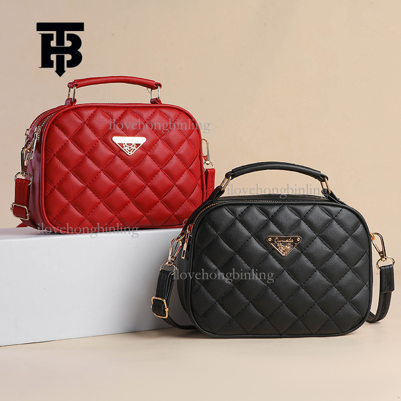 TB BHULAMTE Designer Luxury Women's Boston Bag Style Splicing Portable Handbag Fashion Zipper Pendant Single Shoulder Crossbody Bag Student Casua