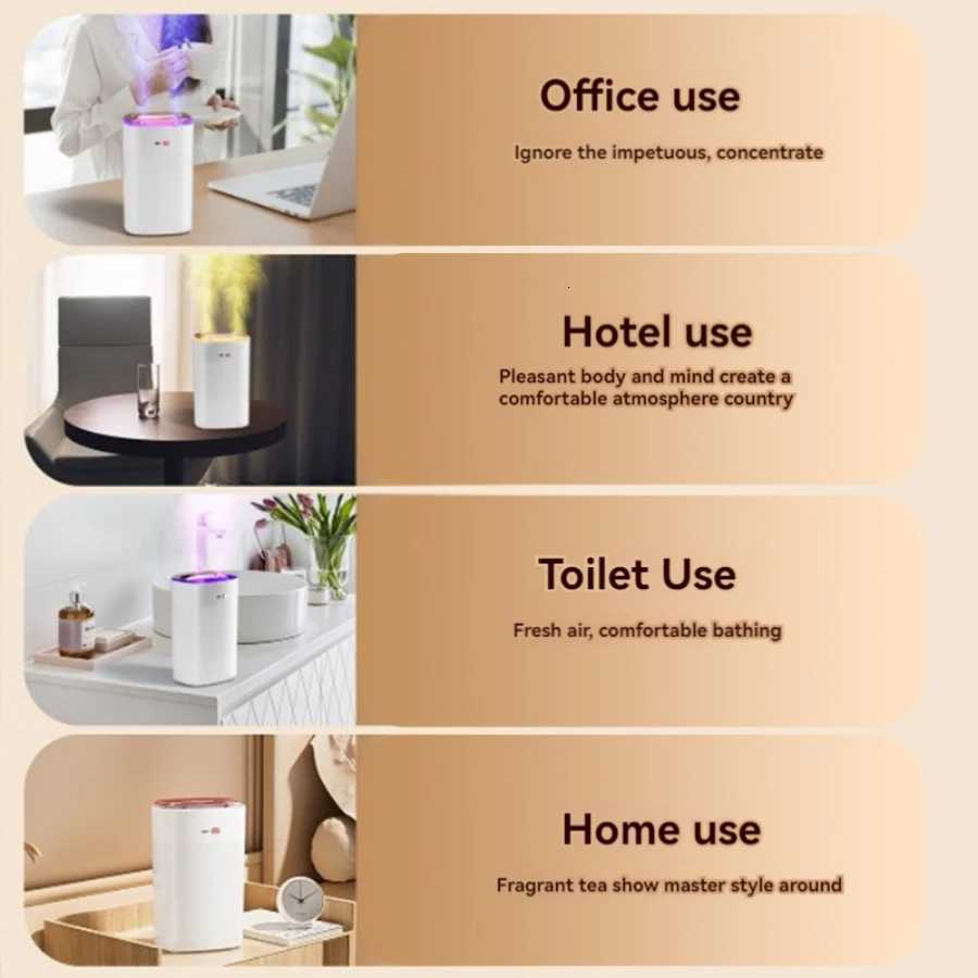 12L Heavy-Duty Mist Humidifier - 50ml/h tra Quiet Air Moisturizer for Bedro Off 2-8H Timer C251204