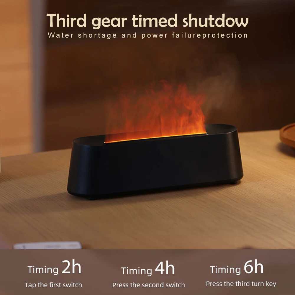Essential Oil Ara Diffuser Mticolor Flame Humidifier Timing Protect Colorf Ambient Light He Air Humidifier Ara hine C251204