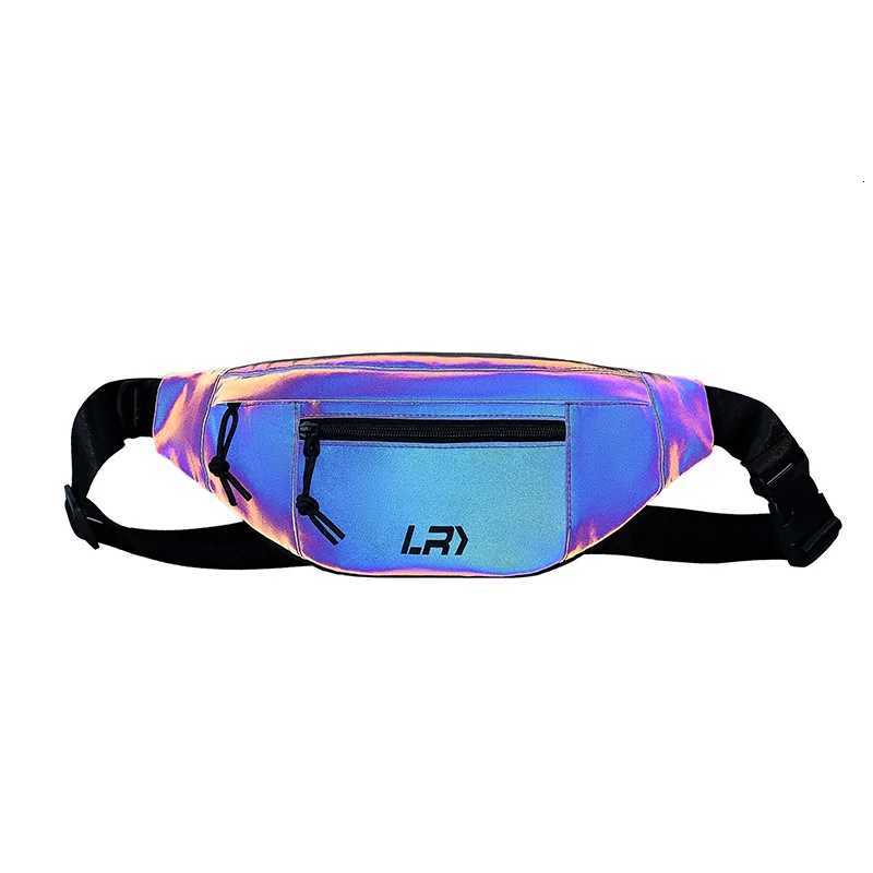 Techwear Style Colorful Reflective Fanny Pack Punk Hip Hop Crossbody Bag Men Women Outdoor Casual Motorcycle Sport Waist BagT251204
