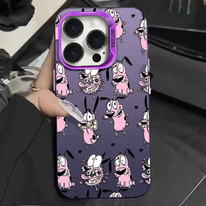 Courages Cowardly Dog Phone Case for IPhone 17 16 15 14 13 12 11 Pro Max Plus 17 Air 16E X XR XS Max Bumper Shockproof Cover H251203