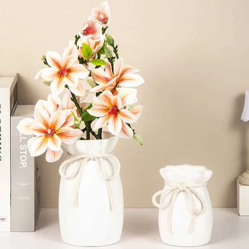 1Pc Bow Design Plastic Flower Vase Modern Art Nordic Decorative Vase Used for Wedding Living Ro Off Bedro Decoration H251204