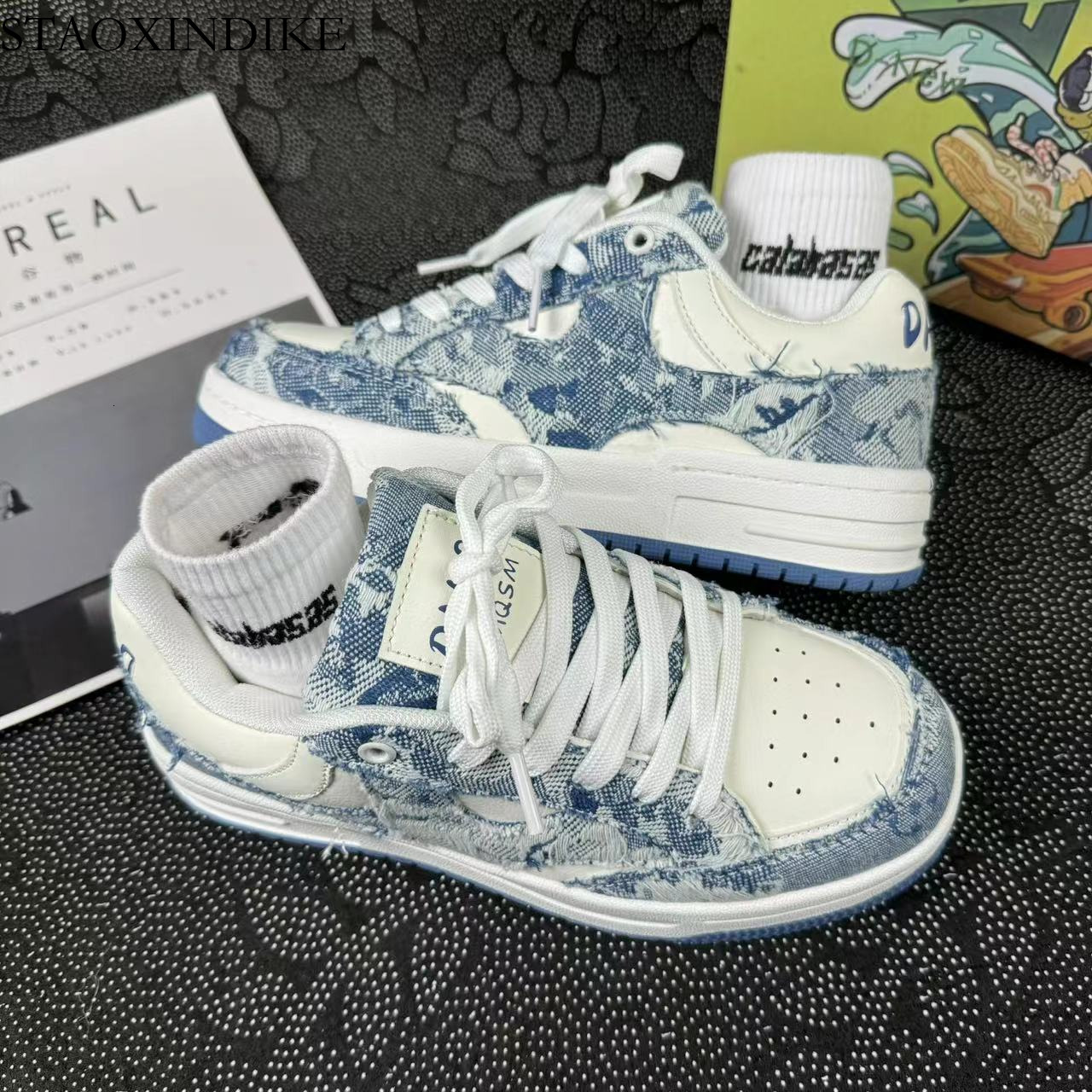 INS National Trend Casual White Sneakers Niche Original Unisex New Style Board Shoes Couple Campus Student Versatile Sports Shoes