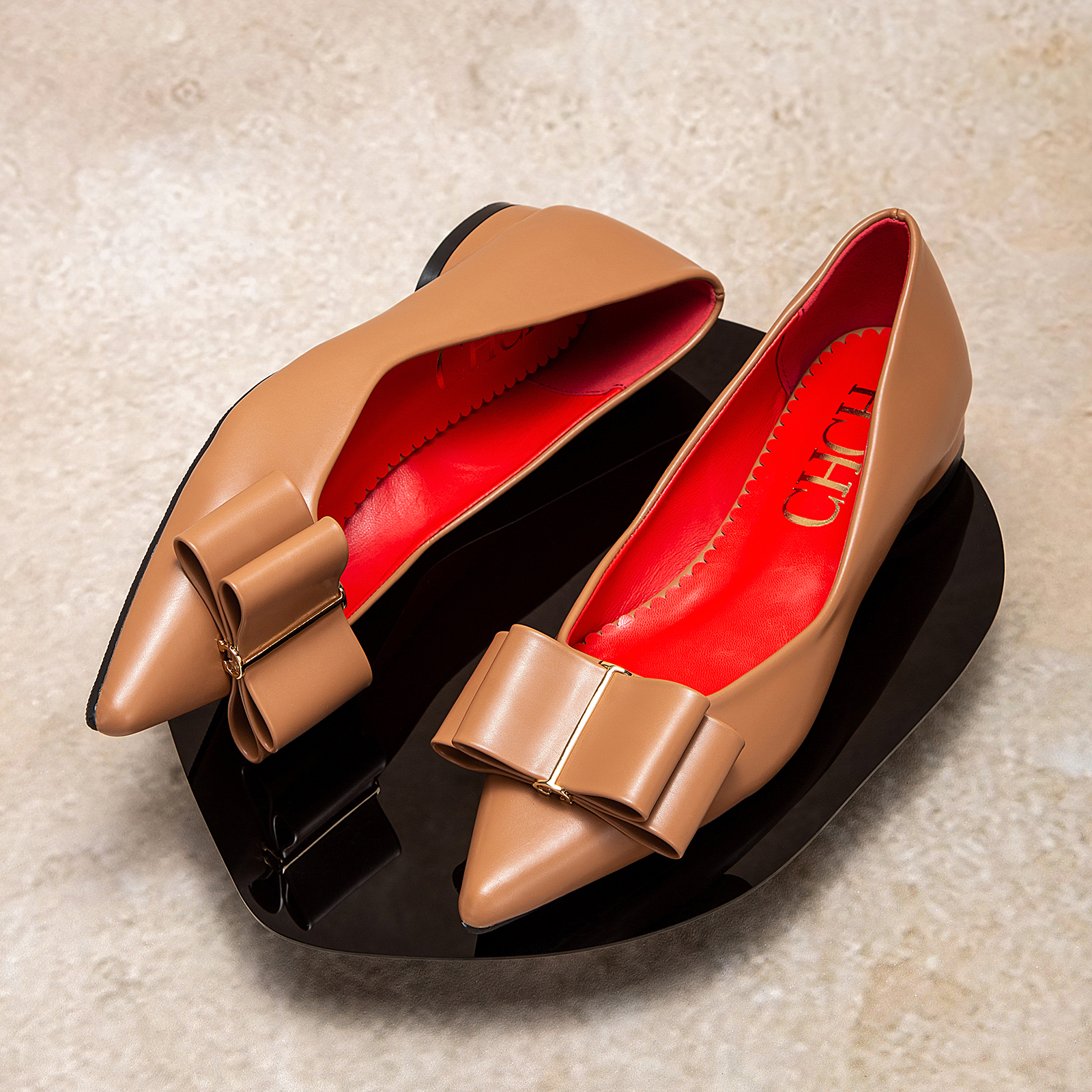 CHCH Solid Colour Simple Women's Single Shoes Fashionable Versatile Wear Comfortable Season New Women's Low-heeled Single Shoes