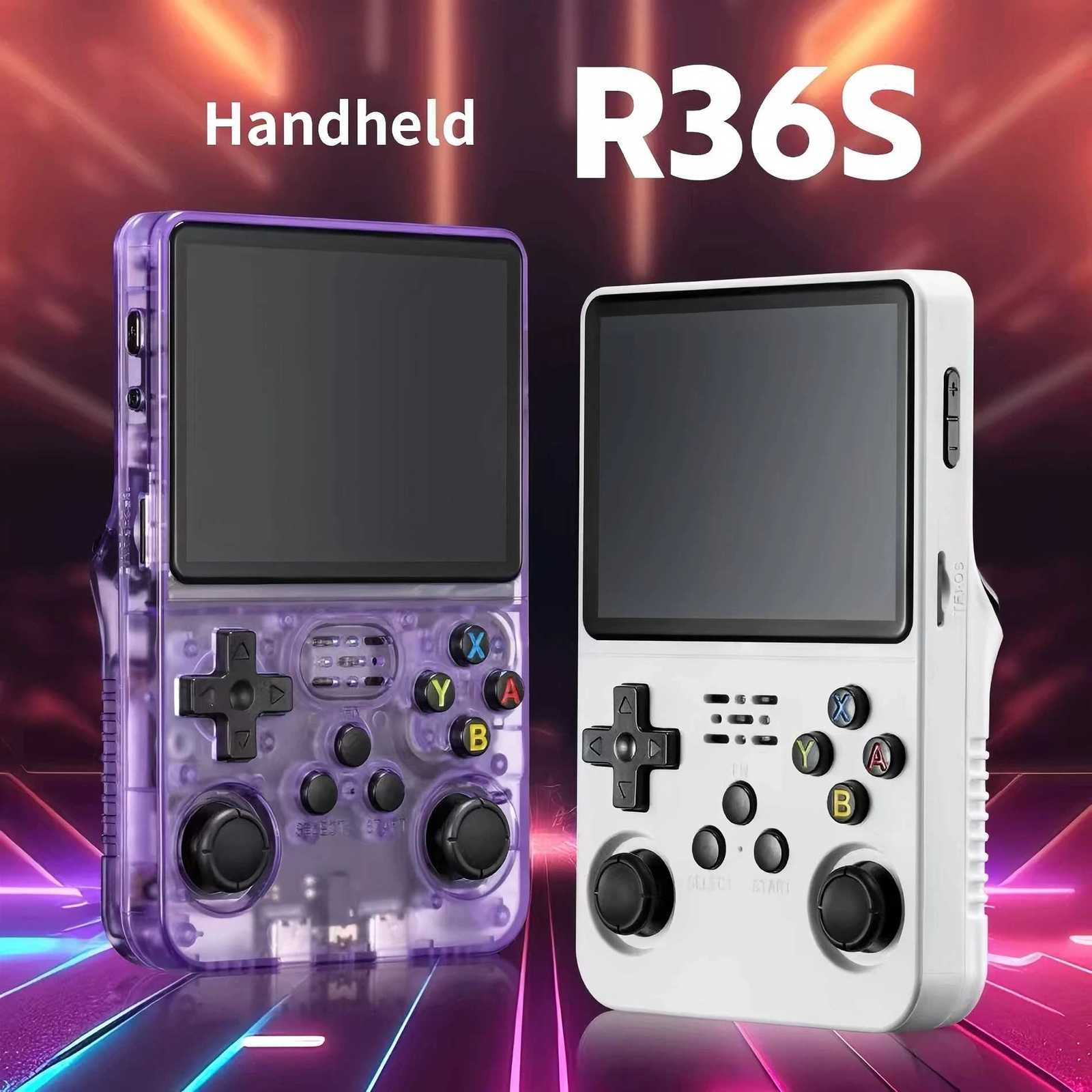 Open Source R36S Retro Handheld Video Game Console Linux System 35 Inch IPS Sn Portable Pocket Video Player 64GB 128G Games H251204