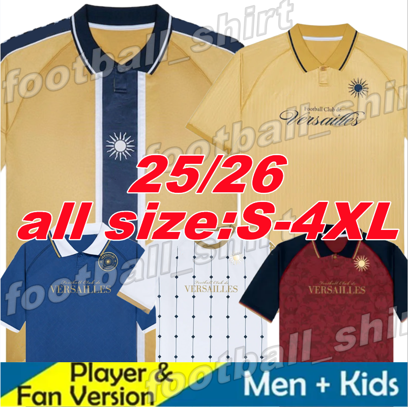 25 26 FC Versailles maillot Soccer Jerseys Vintage Tops 2025 2026 Versailles Home Away Third short sleeved long Football Shirt Men Fans Camiseta Futbol