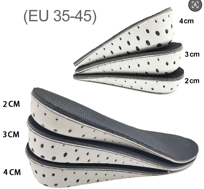 1 Pair Height Increase Insole Breathable Memory Foam Heel Lifting Inserts Shoe Lifts Shoe Pads Elevator Insoles for Unisex