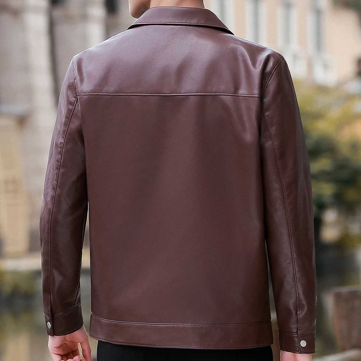 Mens Motorcycle Cool Leather Jackets Windproof leather Coats Male Autumn Winter Windproof Fashion Pu Leather Coat ClothesT251204