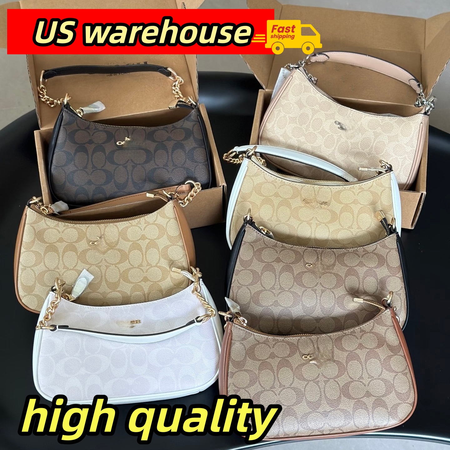 Teri shoulder bag luxury designer bag for women fashion underarm chain handbag fashion lady crossbody bag genuine leather formal zipper brown white beige xb010