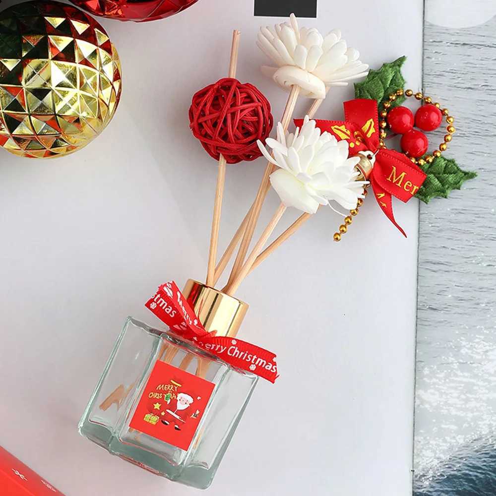 4Pcs Christmas Deodorant No Fire Fragrances Ratten Diffuser Stick For Christmas New Year Decoration Without Bottle Y251204