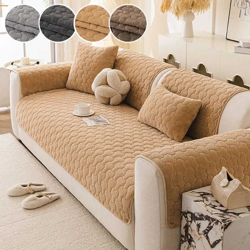 1PC-Sofa cushion anti slip sofa cover thickened winter plush seat cushion universal all inclusive sofa cushion for all season M251204 - view 5