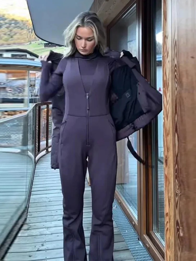 Womens Elegant Jumpsuit Woman Clothing Jumpsuits Overalls Bodysuit OnePiece Ski Suits Waterproof Insulated Snow Sports Outfit 251204