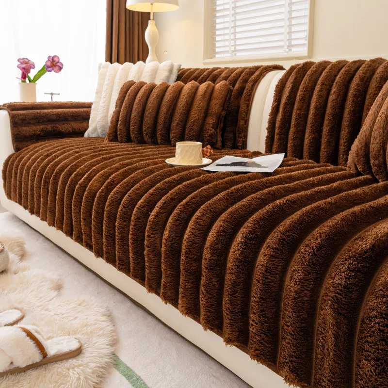 French Style Plush Sofa Cover Thicken Sofas Towel Winter Warm Non-slip Couch Slipcover Armchair Protector Living Room Decor M251204 - view 7