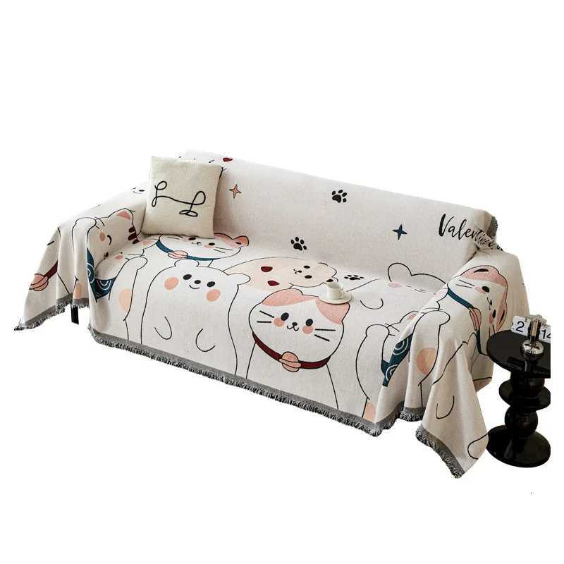Thicken Chenille Blanket Classic Cute Cartoon Sofa Blanket Winter Couch Non Slip Blanket Office Nap Shawl Cushion Sofa Covers M251204 - view 7