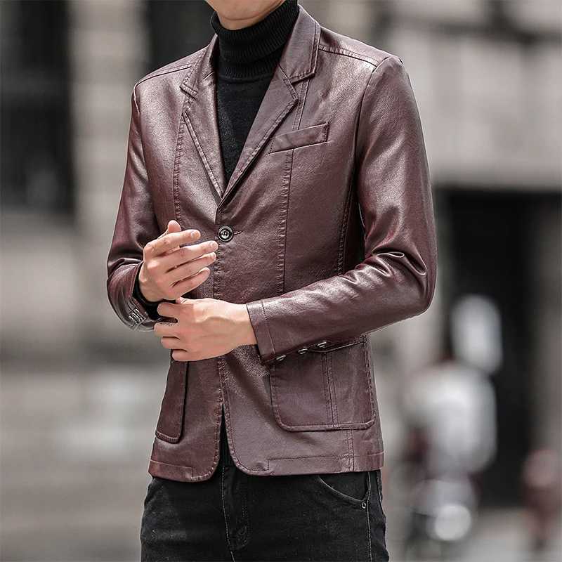 Leather Rider PU Jacket Men Casual Outwear Windbreaker Motorcycle Leather Jackets Business Male High Quality Business JacketT251204