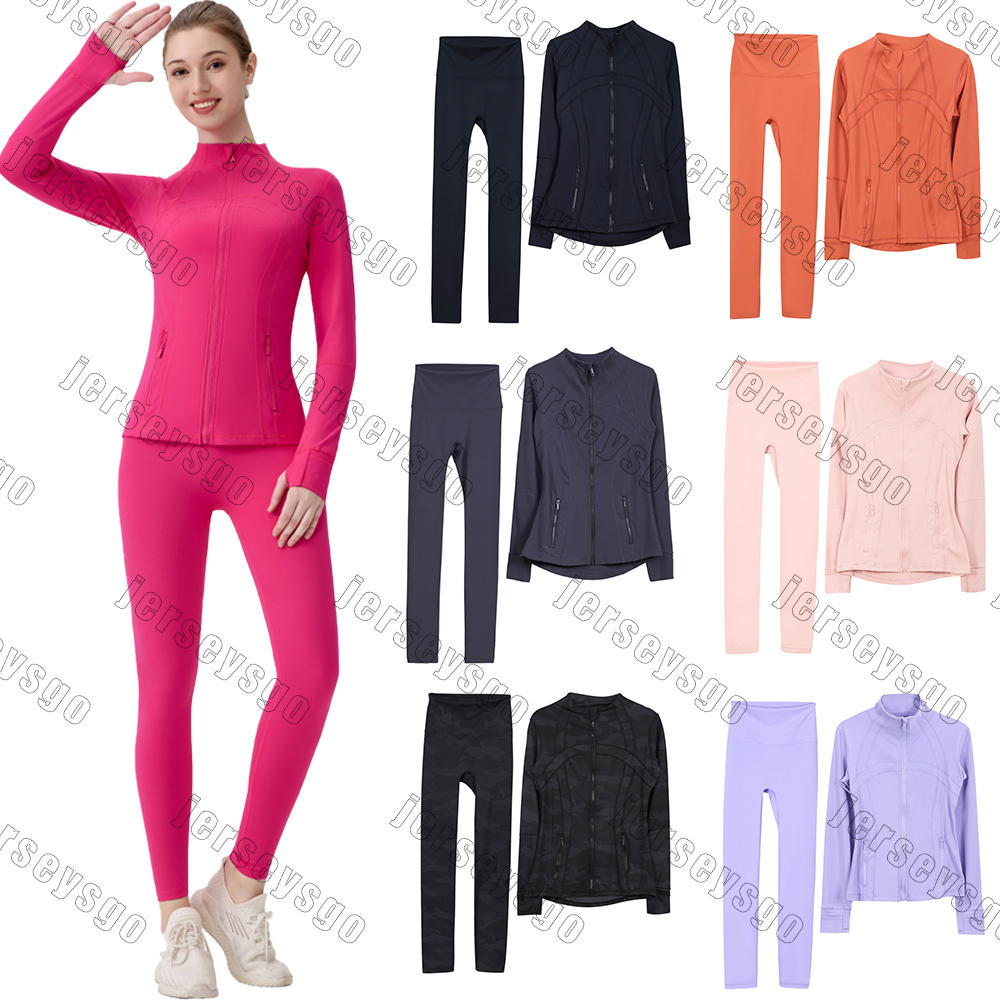 NEW yoga wear sets zip up Jackets and leggings shorts Yoga Workout Elastic Waist Fitness quick dry fitness Activewear Sweatshirt sets definejackets multiple colors