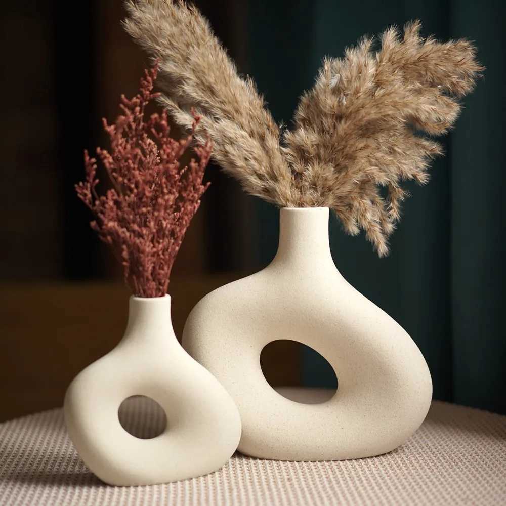 Nordic Matte Ceramic Vase for as Grass Dried Flower He Decor Zen Living Ro Off Desktop Table Bathro Decoration Gift H251204