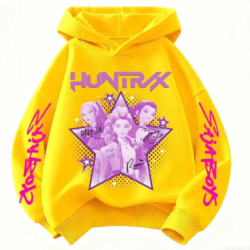 KPop Demon Hunter Huntrix Childrens Sweatshirt Autumn New Boys Girls Fashion Street Pullover Childrens ClothingW251204