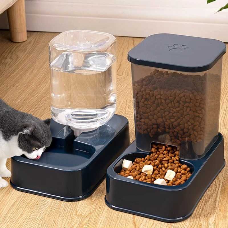 Automatic Cat and Dog Feeder with Drinker - Pet Food Bowl and Drinker SetSmart Portion Control for Cat and DogWithout Battery M251204