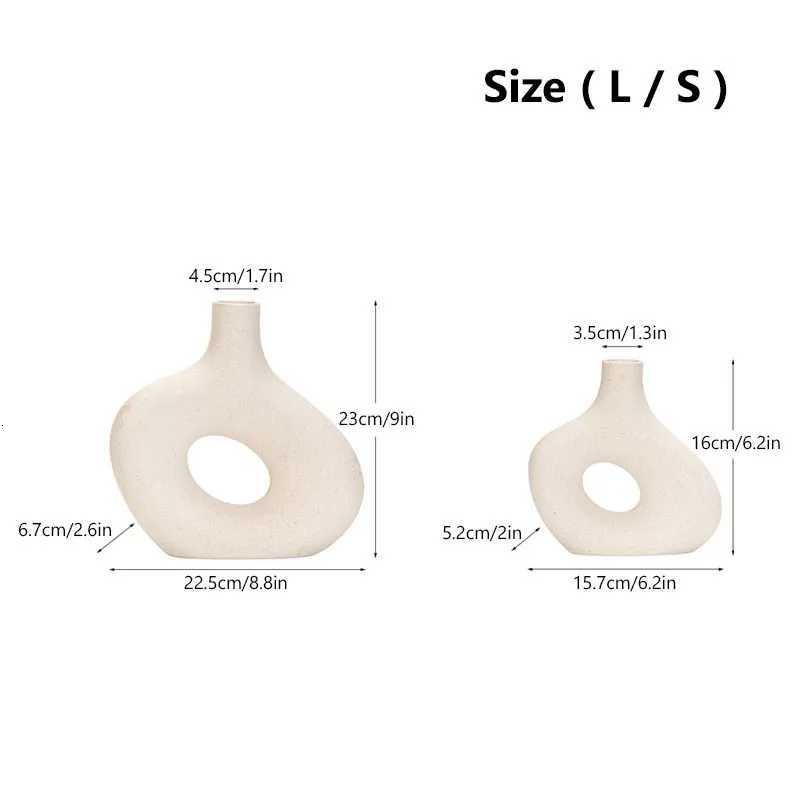 Nordic Matte Ceramic Vase for as Grass Dried Flower He Decor Zen Living Ro Off Desktop Table Bathro Decoration Gift H251204