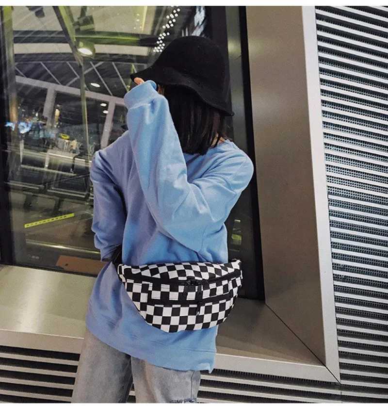 Fashion Chessboard Checker Waistpack for Women New Chest Bag Mens Waistpack Cute Belt BagT251204