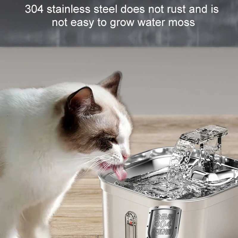 22L Stainless Steel Pet Water Dispenser Smart Dog Bowl Automatic Circulation Electronic Cat Water Fountain Travel-Friendly Cat M251204
