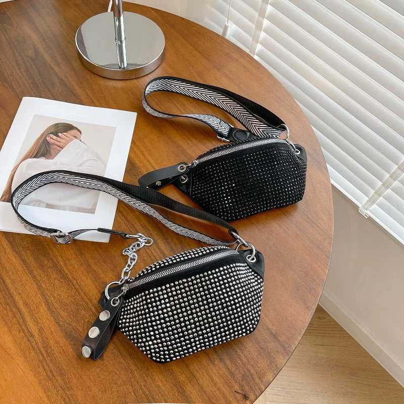 Brand Diamond Waist Bags Ladies Chain Fanny pack And Phone Pack Fashion Woman Shoulder Crossbody Chest Bags Hip pack PU Belt BagT251204