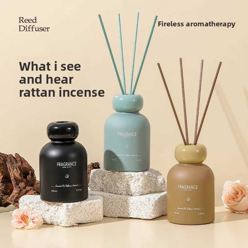 150ml Tea Scented Reed Diffuser - Natural Rattan Sticks for Bedroom Bathroom Long Lasting Fragrance Odor Eliminator Home Y251204