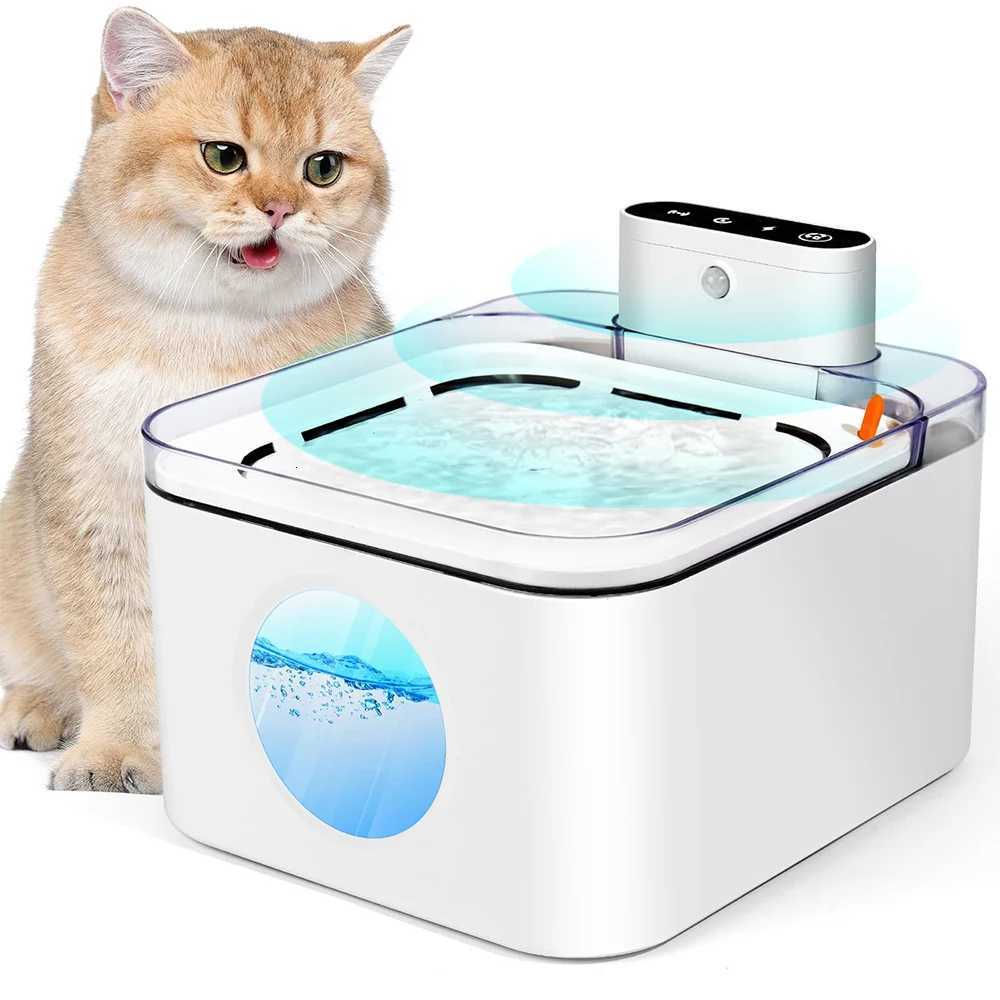3L Automatic Cat Water Fountain USB Cable/Battery Operated Smart Sensing Sensor Dog Cat Dispenser Pet Cats Drinker with Filter M251204