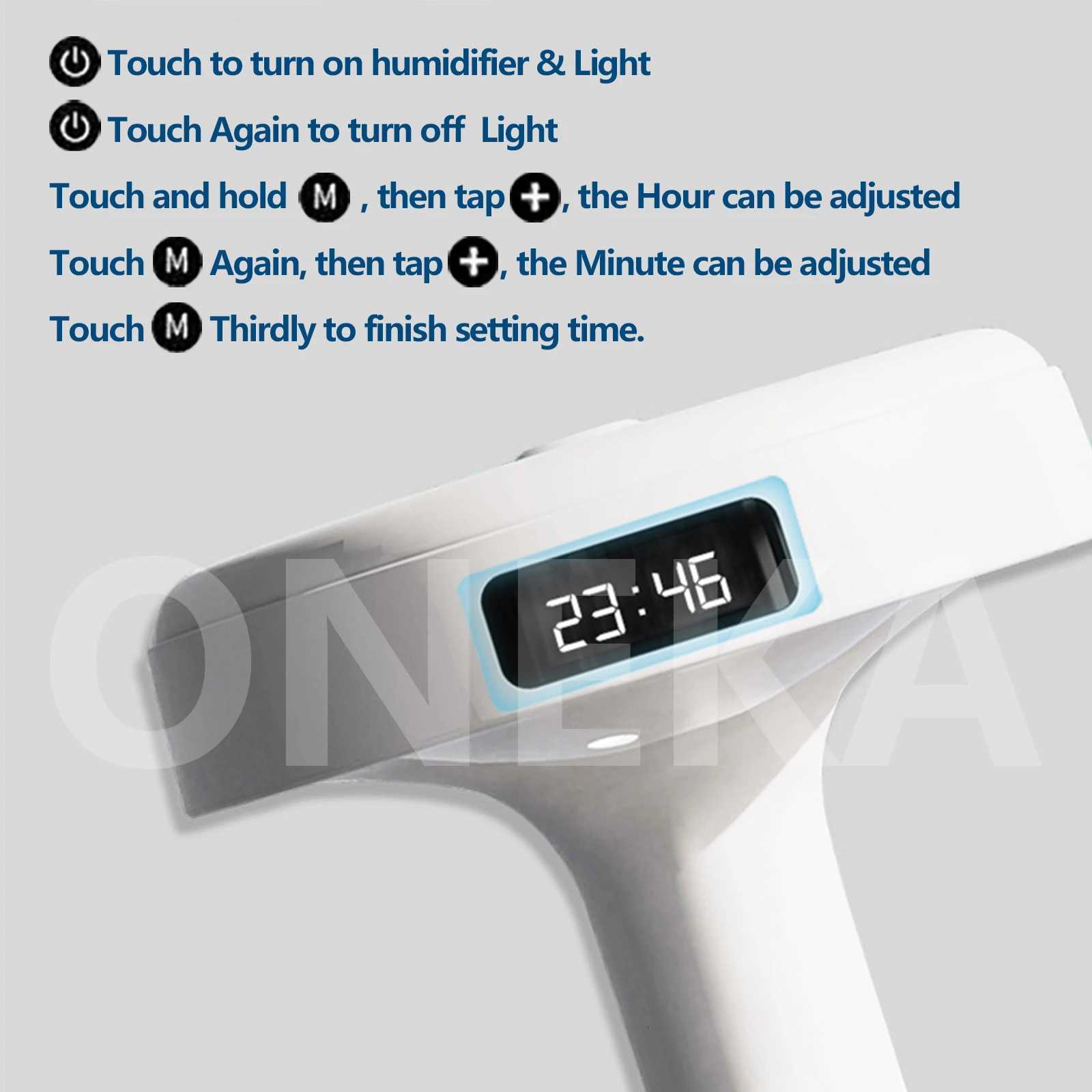 TOKA Anti Gravity Humidifier LED Smart Display Sn W Light Night Light Water Drop Backflow for Off Bedro Yoga He C251204