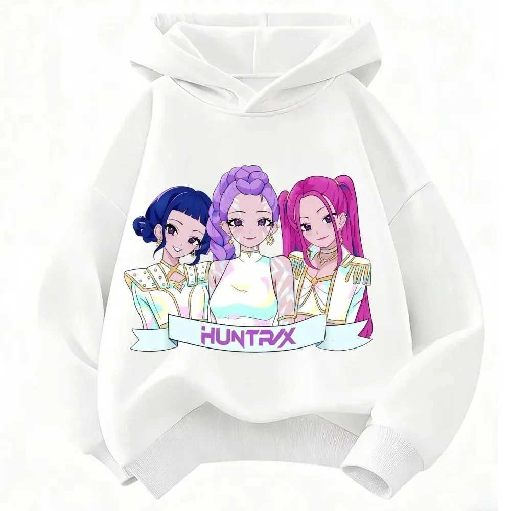 Korean Kpop Devil Hunter Childrens Sweater Boys Girls Clothing Autumn and Winter Comfortable Warm Childrens HoodiesW251204