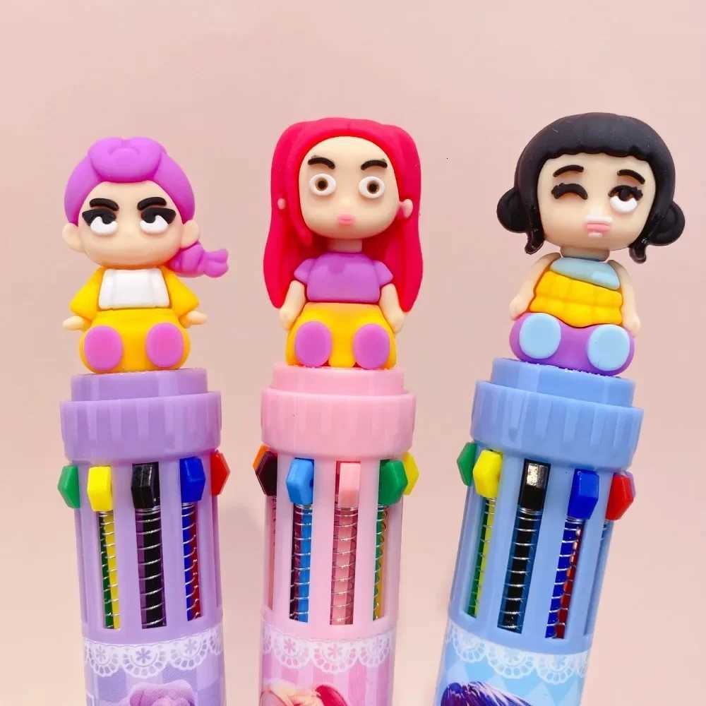 1/3/12PCS 10Colors Kpop Demon Hunters Ballpoint Pens Rumi Zoey Pen for Students Classroom School Supplies Party Favors Giftsn Z251204