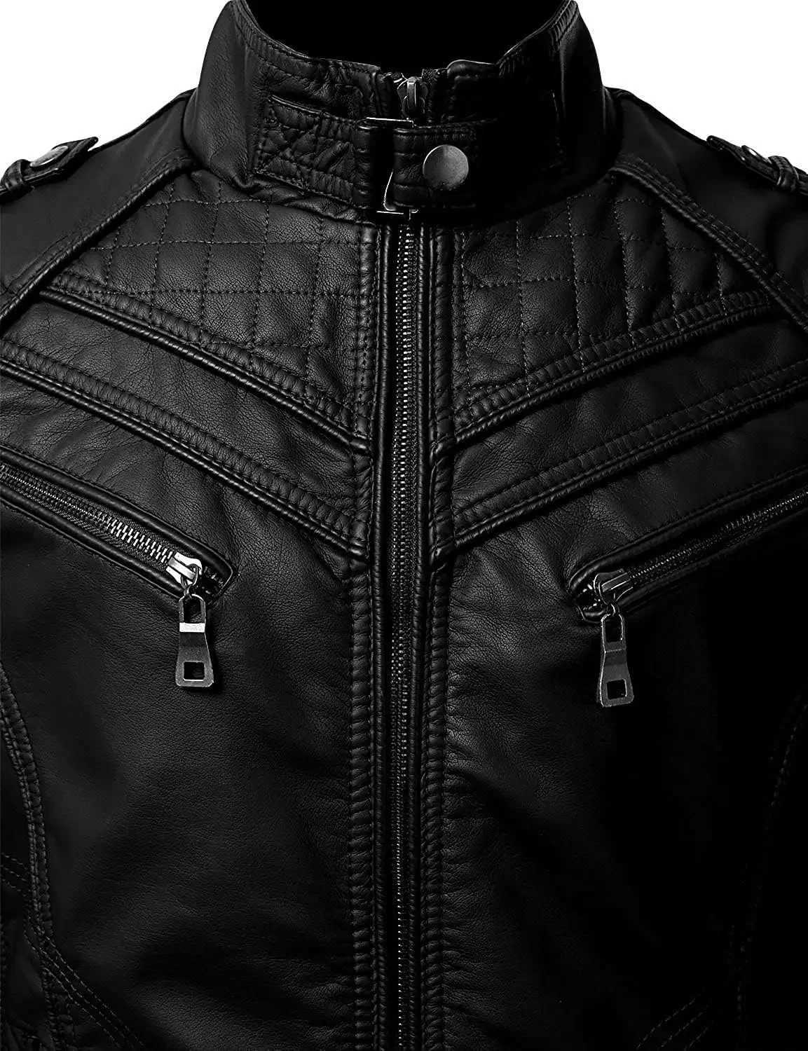 MEN Slim Fit Faux Leather Outwear Coats Man Mens Black PU Leather Biker Classics Jacket VINTAGE MOTORCYCLE JACKETS FOR menT251204