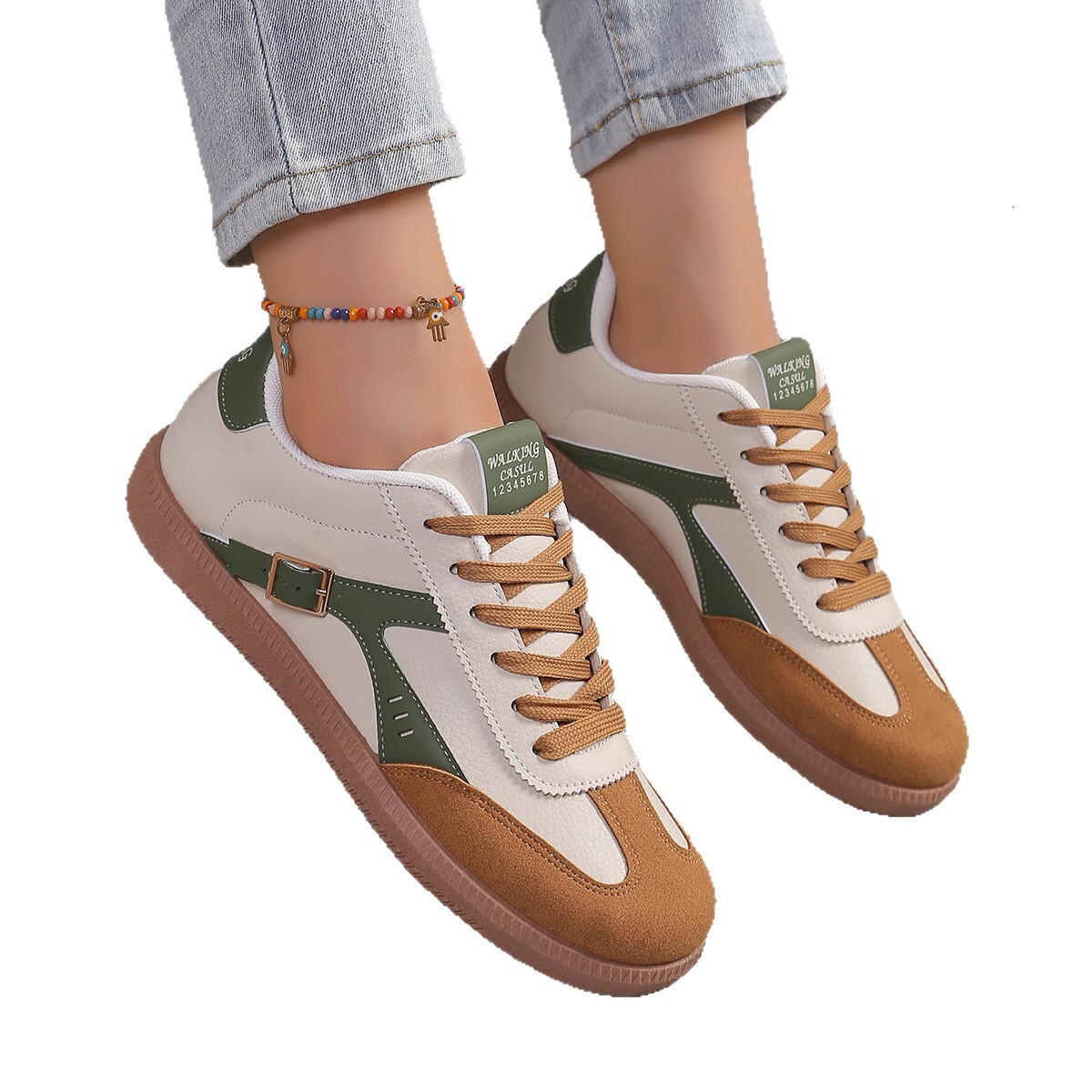 Free Shipping 2025 New Retro design Shoes for Women Large Size Comofortable Breathable Flat Casual Shoes