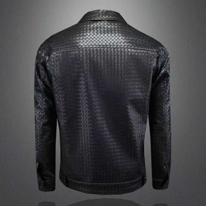 Men Leather Suit Jacket Men Slim Fit Short Coat Men Fashion Leather jacket Streetwear Casual Blazer Jackets Male OuterwearT251204