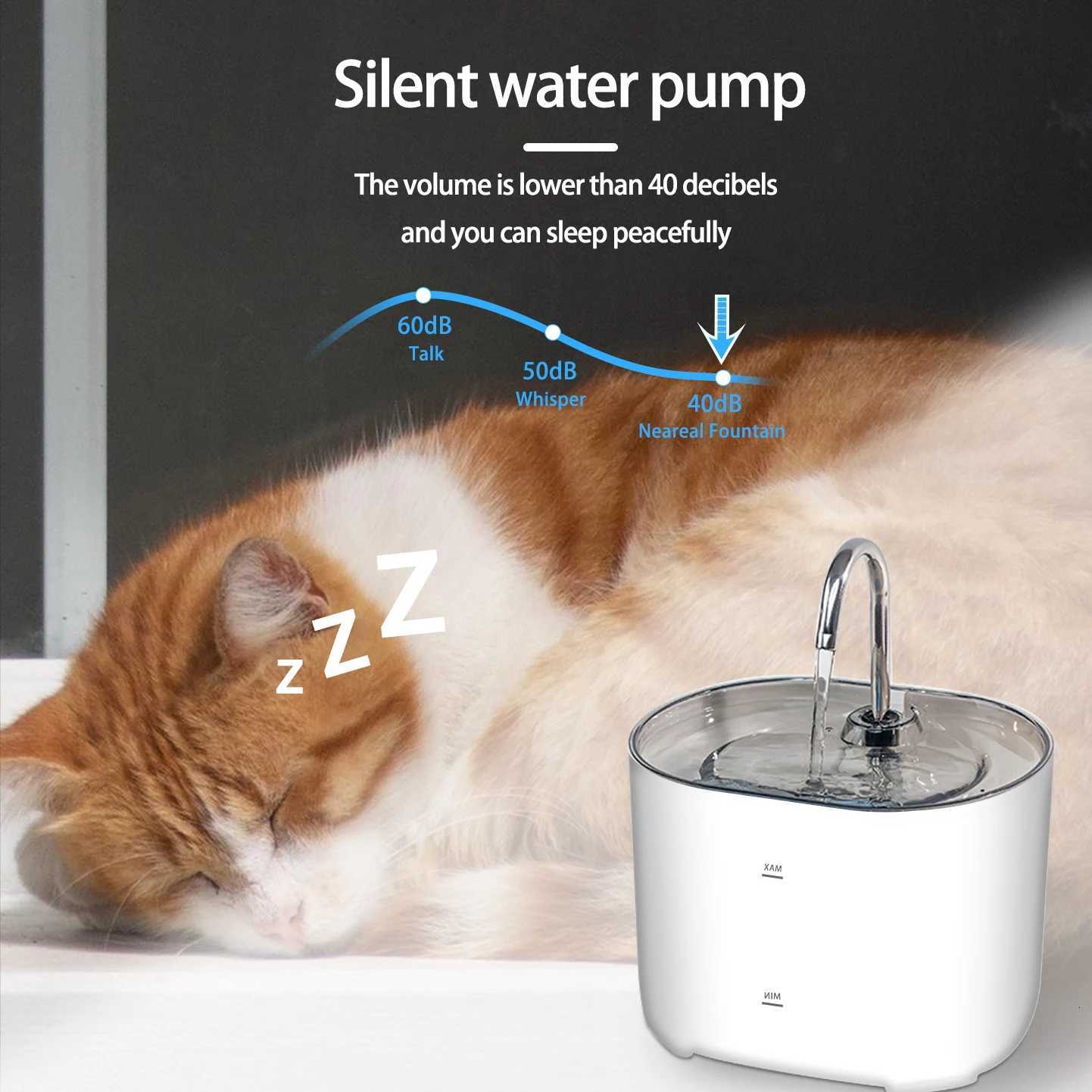 Cat Water Fountain Pet Water Fountain for Cats Inside 1FiltersUltra-Quiet Pump 22L/73oz Dog Pet Water Fountain M251204