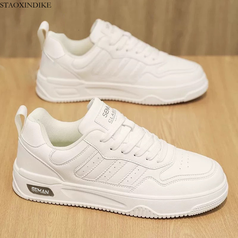 Men's Shoes Autumn New Breathable Versatile White Casual Sneakers Student Thick-Soled Sports Shoes Casual White Shoes Trendy Shoes