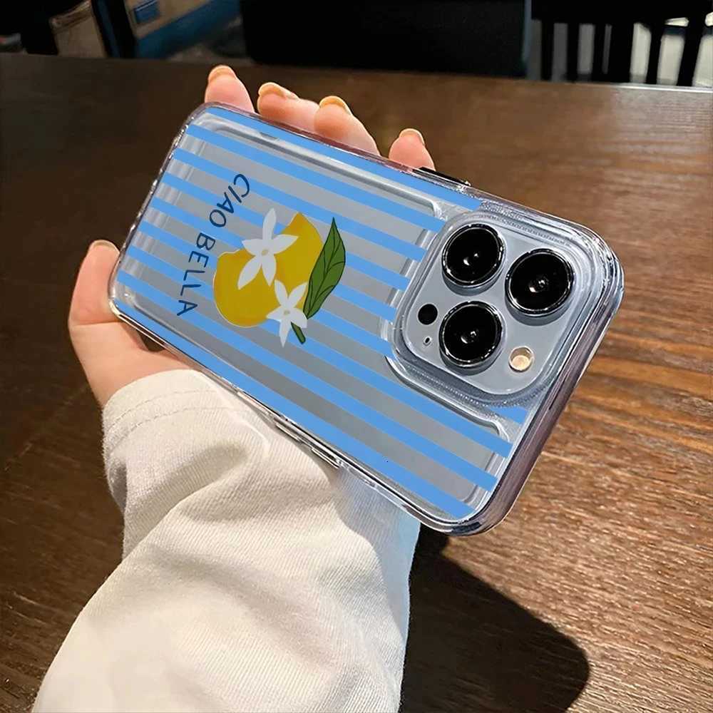 Line lemon transparent phone case for iPhone16Pro Max 16Pro 16Plus 16 15 Pro Max 15Pro 15 13 13Pro 14 12 11Pro Max Plus H251203