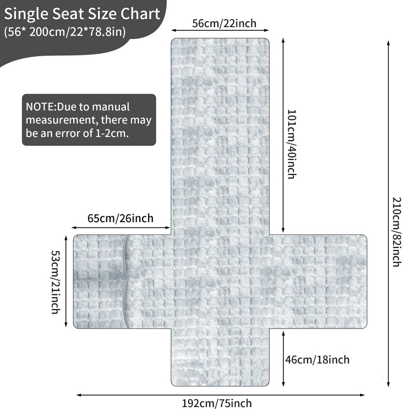 1 Seater Recliner Sofa Covers Flannel Plush Armchair Slipcovers with Side Pockets Relax Non Slip Sofa Mat Home Chair Cover Decor M251204 - view 6