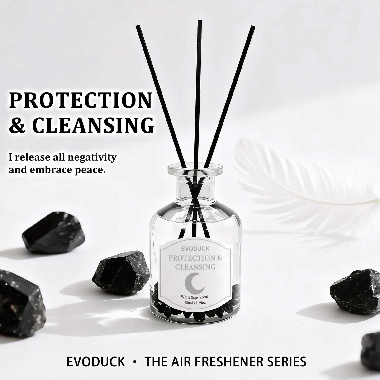 50ml Aromatherapy Essential Oil Flameless White Sage Oil With Reed Diffuser Stick Home Room Air Freshener Decor Y251204