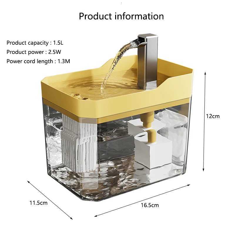 Hot transparent pet water dispenser plug-in automatic water drinker circulating and flowing out water smoothly pet water drinker M251204