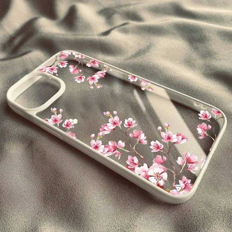 Magnolia Flower Phone Case For iPhone 17 16 15 14 11 13 12 Pro Max 7or 8 SE 17Air Plum Bloss Shockproof Clear Hard Cover H251203