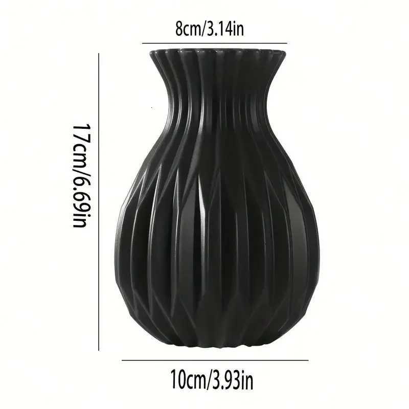 1pcs Nordic Flower Vase Imitation Ceramic Plastic Flower Vase Living Ro Desktop Decoration Wedding Centerpiece Arrangement H251204