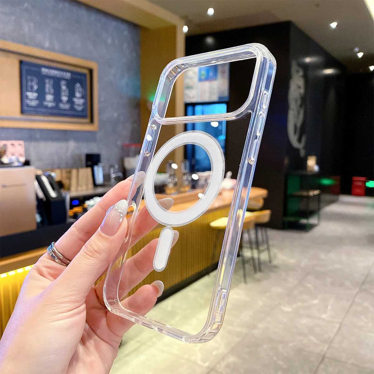 Transparent Magnetic Phone Case for iPhone 17 Air 16 Pro Max 15 14 13 12 11 Boxed Shockproof Protective Cover H251203