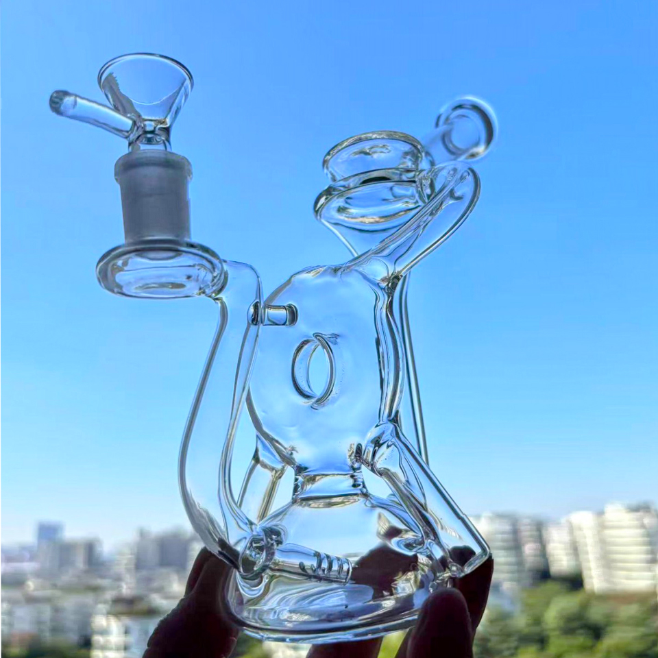 9.8inchs Beaker Glass Bongs Water Pipes Hookahs Thick Glass Smoking Pipe Percolator Water bong With 14mm bowl