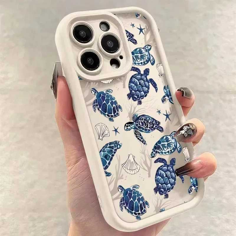 Cute Fashion Turtle Colorf Painting Design Phone Case For iPhone 15 16 Pro Max 14 11 12 13 Pro 7 8 Plus X XR XS Soft Cover H251203