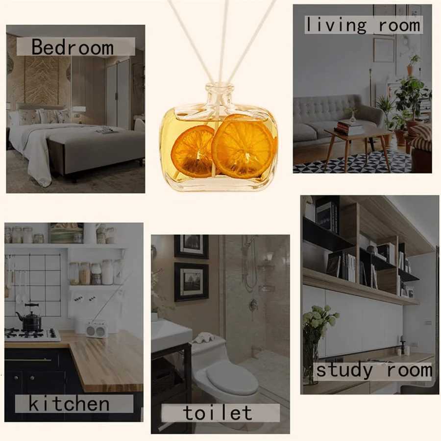 100ml Flower Scent Flameless Reed Diffuser Lemon Osmanthus Aromatherapy Essential Oil Long-Lasting Air Freshener Home Decoration Y251204