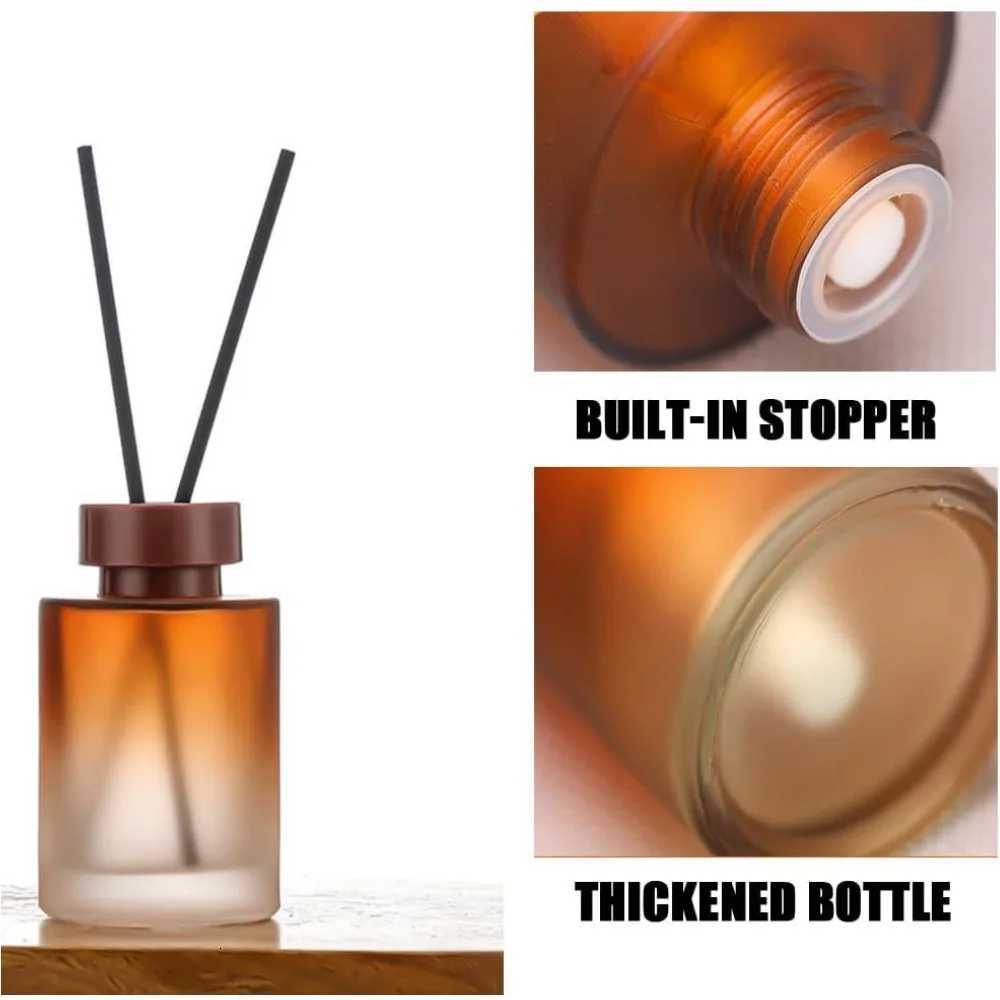 120ML Empty Glass Diffuser Bottle Refillable Aromatherapy Diffuser Jar Container for Replacement Reed Diffuser DIY Home Bathroom Y251204