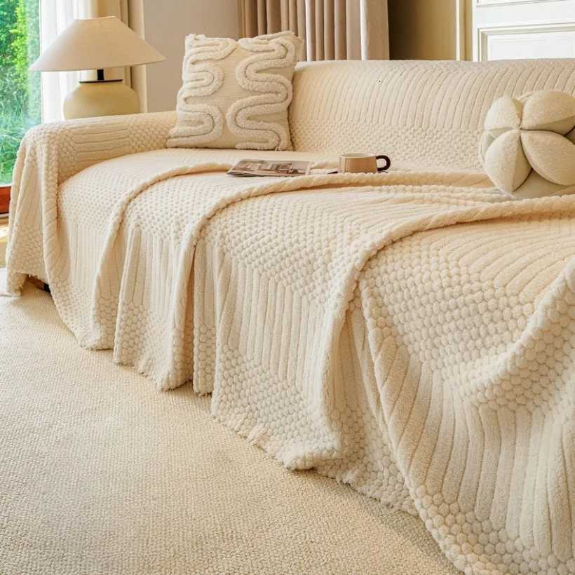 1pc Bohemian Jacquard Warm Tuffed Fleece Sofa Towel Boho Style Soft Leiusre Thick Blanket for Living Room Couch Sofa Cover M251204 - view 7